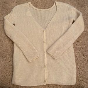 Sezane Barry extra small xs ecru cardigan
